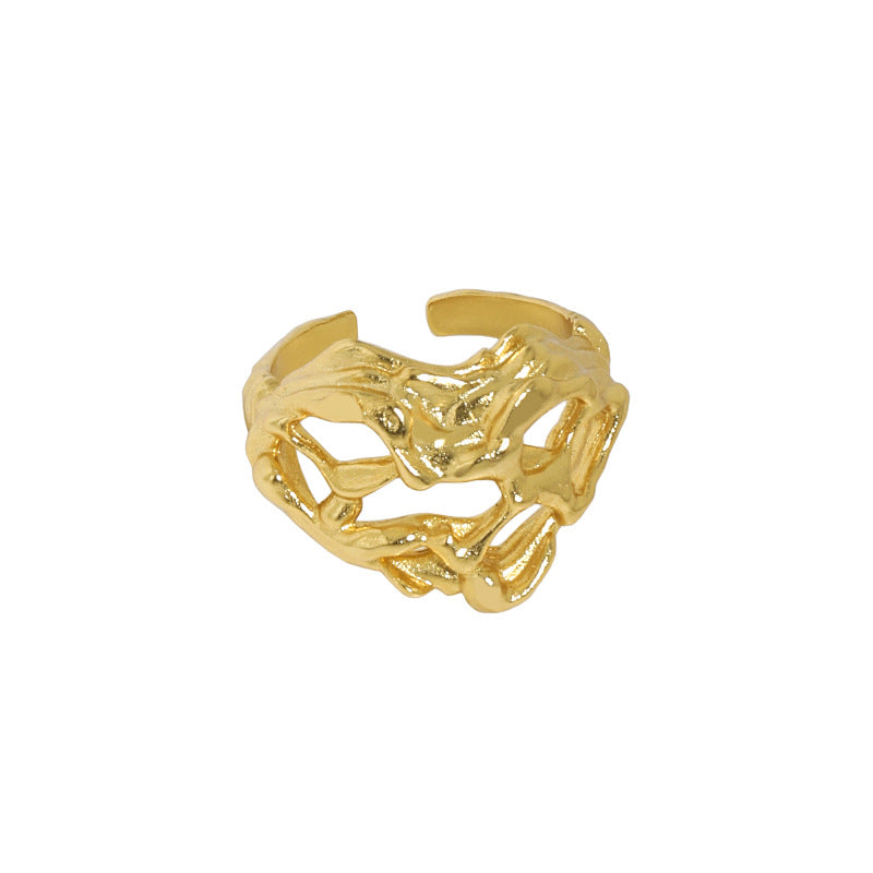 Sculpted Heart Statement Ring