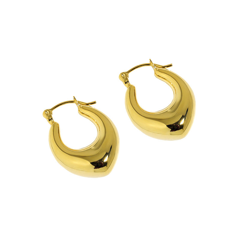 Office Letter U-Shape Hoop Earrings