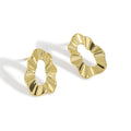 Geometric Hollow Wave Stud Earrings