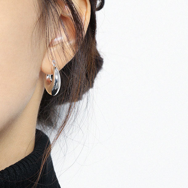 Office Letter U-Shape Hoop Earrings