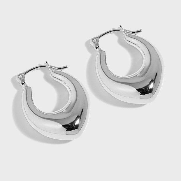 Office Letter U-Shape Hoop Earrings