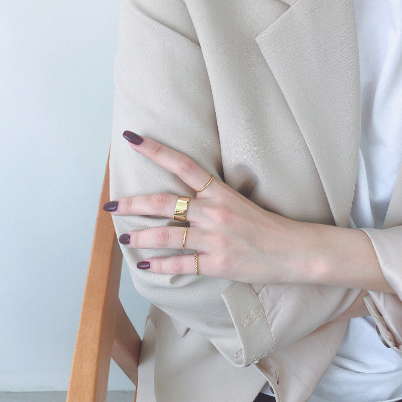 Minimalist Wide Smooth Ring