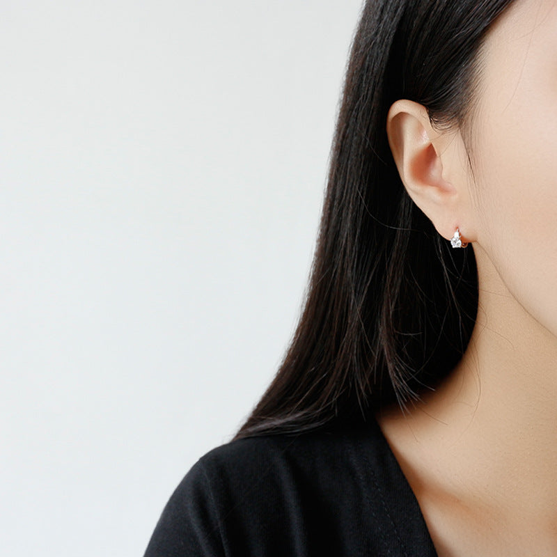 Minimalist Zircon Crystal Earrings