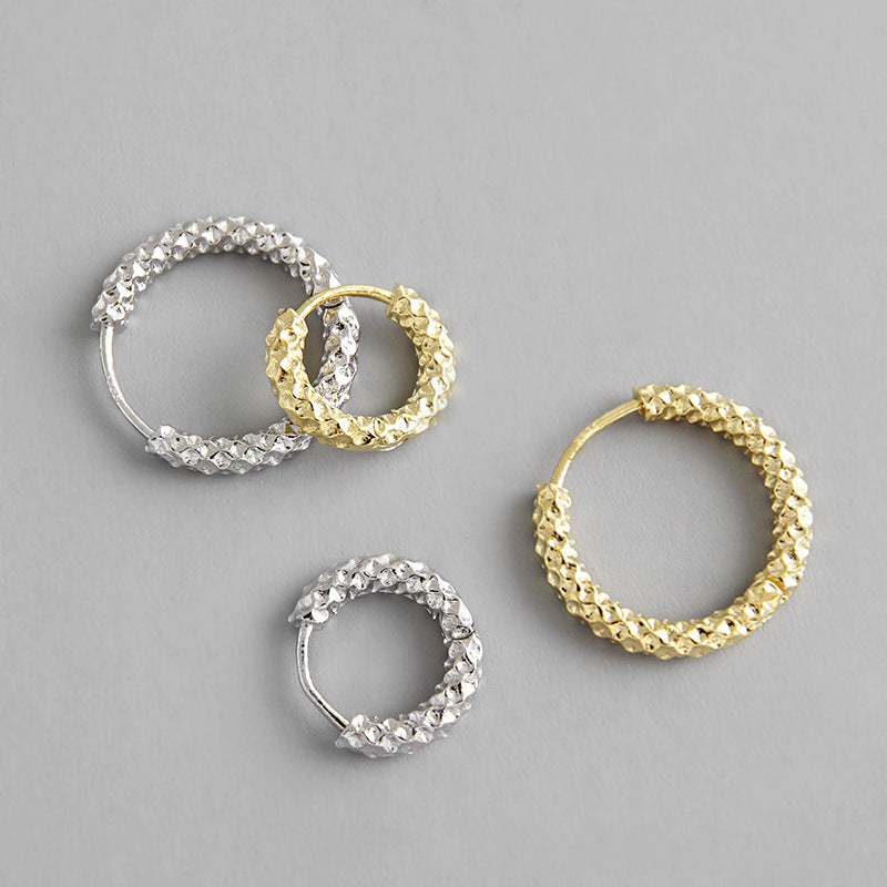 Halo Textured Hoop Earrings