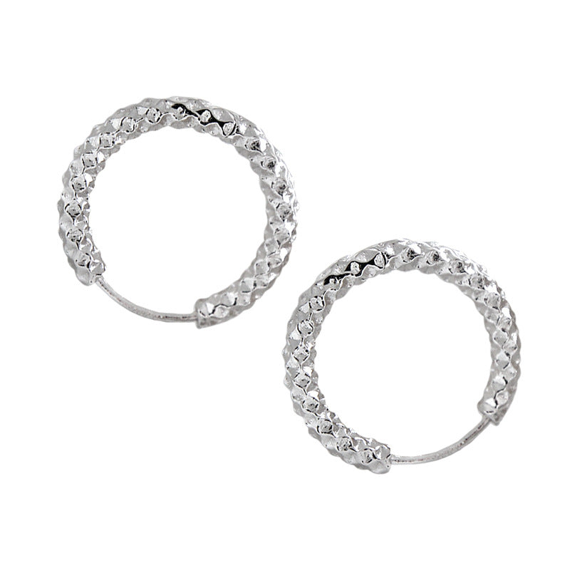 Halo Textured Hoop Earrings
