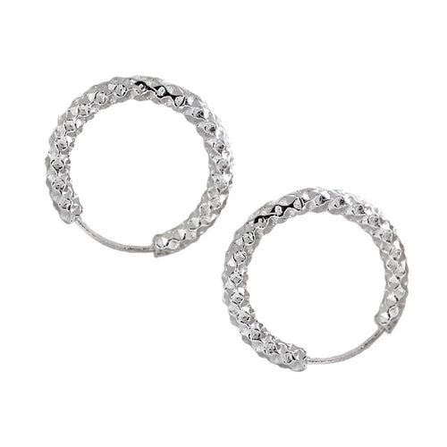 Halo Textured Hoop Earrings